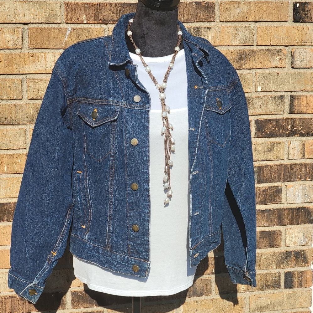 Vintage Denim/Jean Jacket Blue Size L